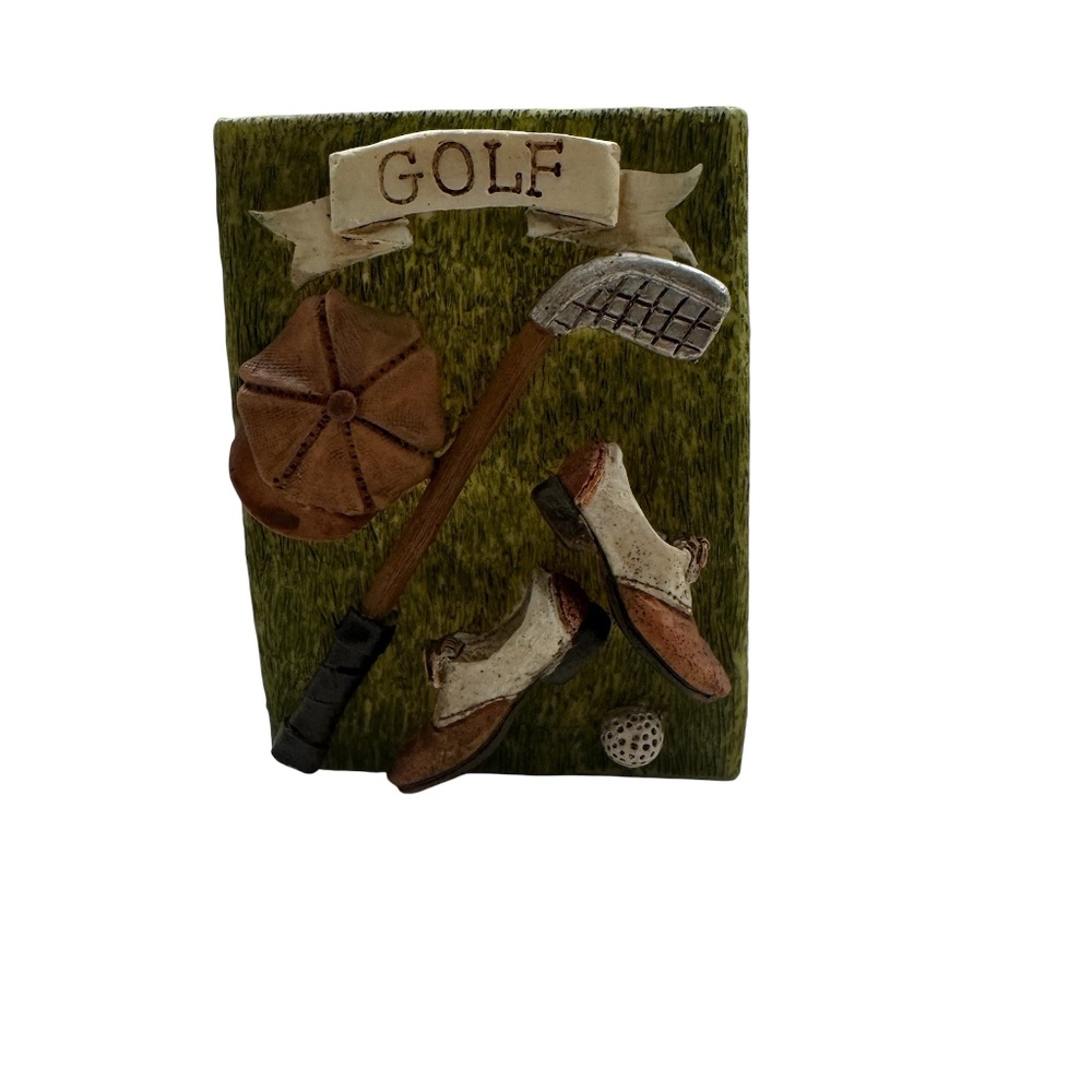 Vintage Golf‎ -Themed resin holder used for business cards or pen holder